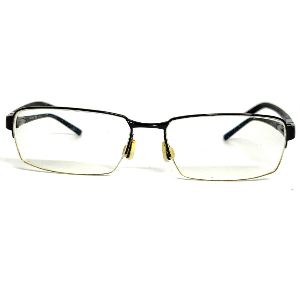 Nike Titanium 4258 001 Black Rectangular Semi Rimless Eyeglass Frames 58 17 145